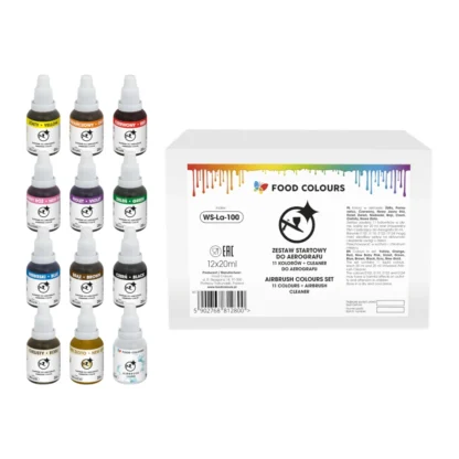 Zestaw 20 ml barwników do aerografu Foodcolours