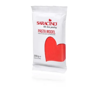 Saracino-pasta cukrowa do modelowania 250g Czerwony
