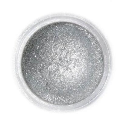 Metaliczny, perłowy barwnik spożywczy w proszku Fractal - Sparkling Dark Silver, Błyszczący Ciemny Srebrny (3,5 g)