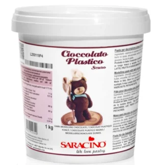 Czekolada plastyczna ciemna Saracino - 1 kg - DEC002K1