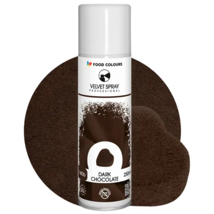Zamsz w sprayu VELVET SPRAY PROFESSIONAL - Dark Chocolate 250 ml (ciemny brąz, bez E171)