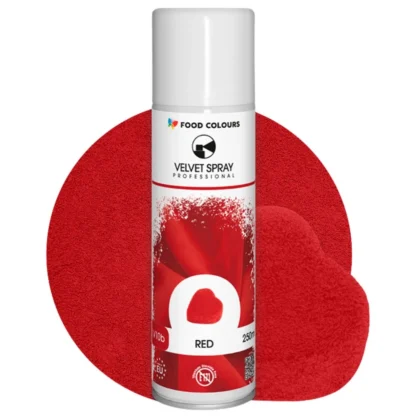 Zamsz w sprayu VELVET SPRAY PROFESSIONAL - Red 250 ml (czerwony, bez E171)