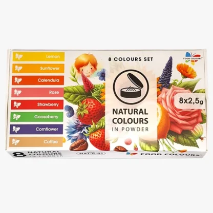 Zestaw 8x25 g naturalne barwniki w proszku FoodColours