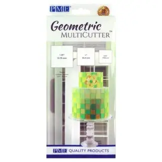 PME Geometryczna Multiwykrawaczka - Kwadraty - Zestaw 3 szt.