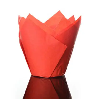 Papilotki Tulipan - Truskawkowe - 50 szt.