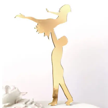 Topper Dirty Dancing 15 cm - złoty lux - lustro