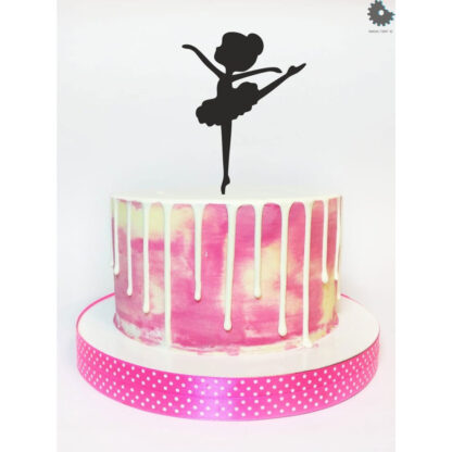 Topper na tort – Miniowe Formy – Dziewczynka Baletnica 1 15 cm Czarny