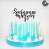 Topper na tort - Miniowe Formy - Spełnienia Marzeń - 12 x 12,5 cm Czarny