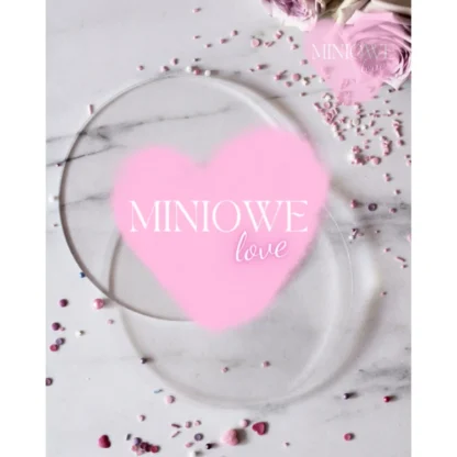 Dyski do tynkowania tortów - Miniowe Love - 2 szt. - śr. 11 cm