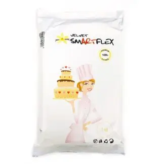 Masa cukrowa/lukier plastyczny Smartflex Velvet - biała - 1 kg - smak waniliowy