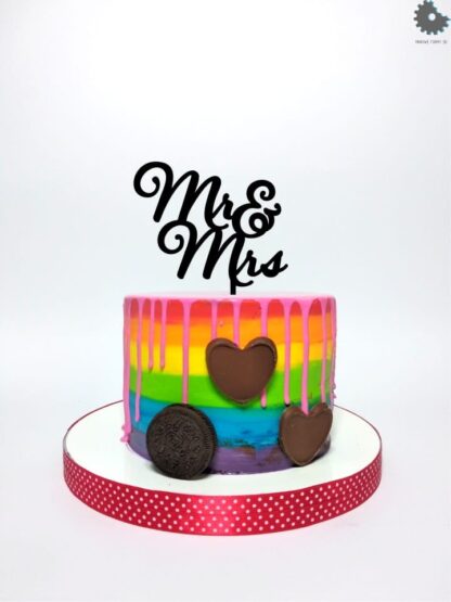 Topper na tort - Miniowe Formy - Mr&Mrs Czarny