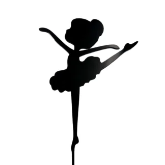 Topper na tort - Miniowe Formy - Dziewczynka Baletnica 1 15 cm Czarny