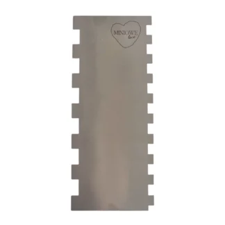 Metalowa Skrobka/Packa/Blaszka do tortów - Prostokąt 2 - 19,5 cm x 8 cm - Miniowe Love