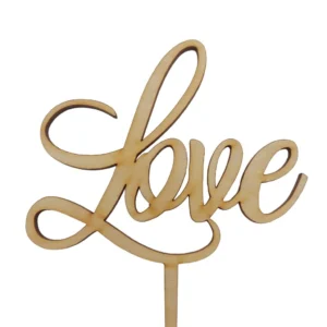 zdjęcie Topper na tort Mini Love 3 12x10cm Drewno