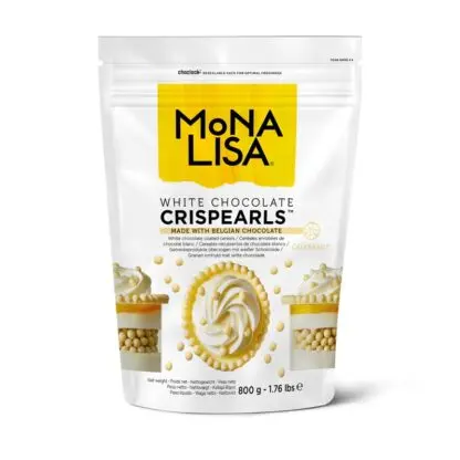 Czekoladowe perełki Crispearls™ Białe – Mona Lisa – 0,8 kg