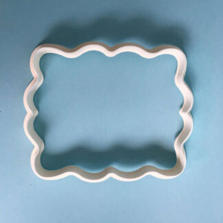 Foremka na tort lub ciasteczka Etykieta, Ramka, Ornament 3 - Miniowe Formy - 10 x 8 cm