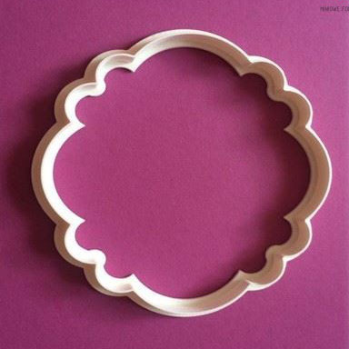 Foremka na tort lub ciasteczka Etykieta, Ramka, Ornament 7 - Miniowe Formy - 10 x 9 cm