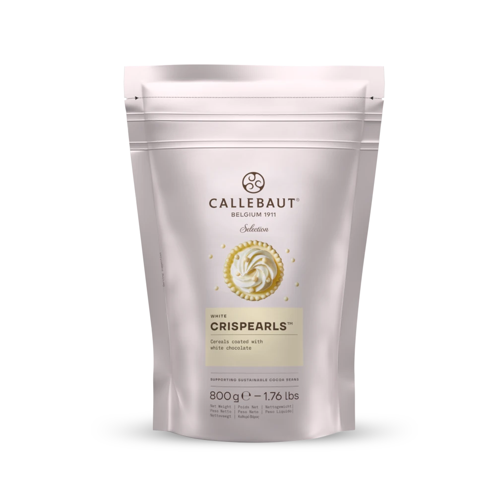 Czekoladowe perełki, posypka Crispearls™ Białe – Callebaut – 0,8 kg
