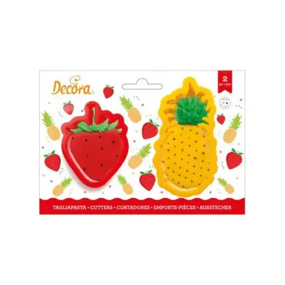 Foremka Ananas i Truskawka- zestaw 2 szt. - Decora