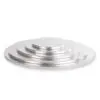 Podkład pod tort okrągły sztywny, gruby, wytrzymały - Srebrny - średnica: 20 cm, grubość: 1,2 cm - Decora
