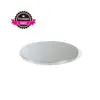 Podkład pod tort okrągły sztywny, gruby, wytrzymały - Srebrny - średnica: 36 cm, grubość: 1,2 cm - Decora