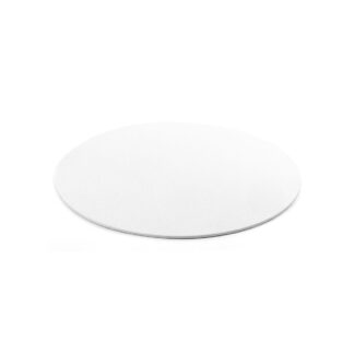 Podkład pod tort okrągły sztywny, cienki, wytrzymały - Biały Ø 25 cm, grubość 0,3 cm Decora