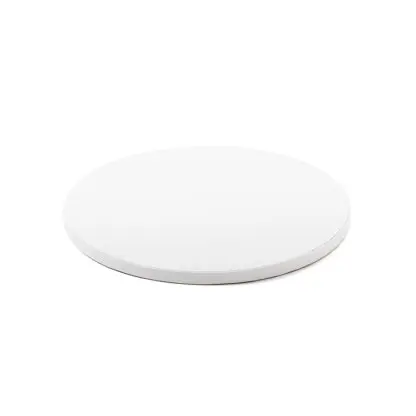 Podkład pod tort okrągły sztywny, gruby, wytrzymały - Biały - średnica: 30 cm, grubość: 1,2 cm - Decora