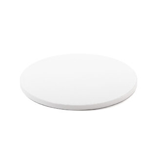 Podkład pod tort okrągły sztywny, gruby, wytrzymały - Biały - średnica: 365 cm, grubość: 1,2 cm - Decora