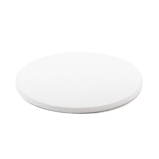 Podkład pod tort okrągły sztywny, gruby, wytrzymały - Biały - średnica: 40 cm, grubość: 1,2 cm - Decora