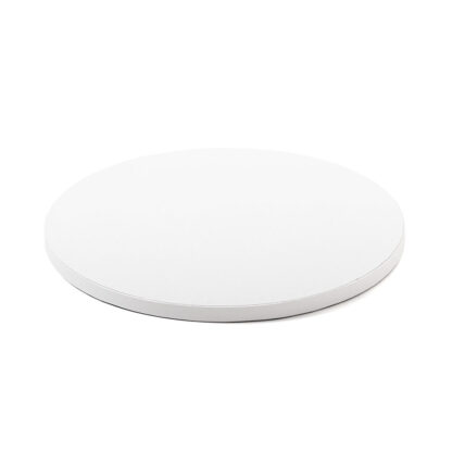 Podkład pod tort okrągły sztywny, gruby, wytrzymały - Biały - średnica: 40 cm, grubość: 1,2 cm - Decora