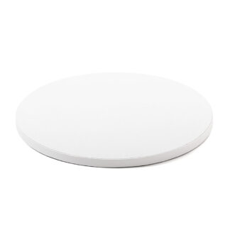 Podkład pod tort okrągły sztywny, gruby, wytrzymały - Biały - średnica: 45 cm, grubość: 1,2 cm - Decora