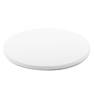 Podkład pod tort okrągły sztywny, gruby, wytrzymały - Biały - średnica: 505 cm, grubość: 1,2 cm - Decora