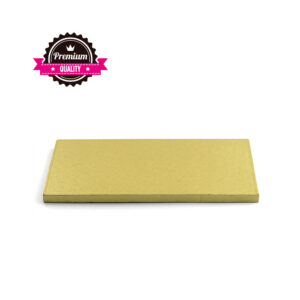 zdjęcie Podkład pod tort prostokątny Złoty 30x40 cm, h 1,2 cm Decora