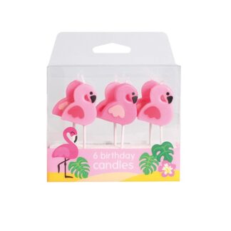 Świeczki Urodzinowe Flamingi - 6 szt. - Culpitt