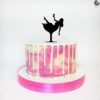 Topper Kobieta w Kieliszku - 15 x 11,6 cm - Czarny - Miniowe Formy
