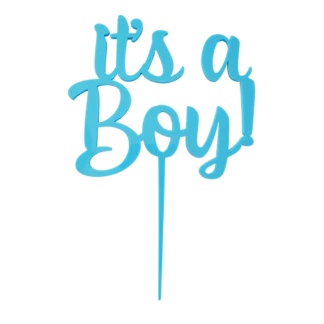 Topper na tort - It's a Boy 12 x 10,6 cm Niebieski - Miniowe Formy