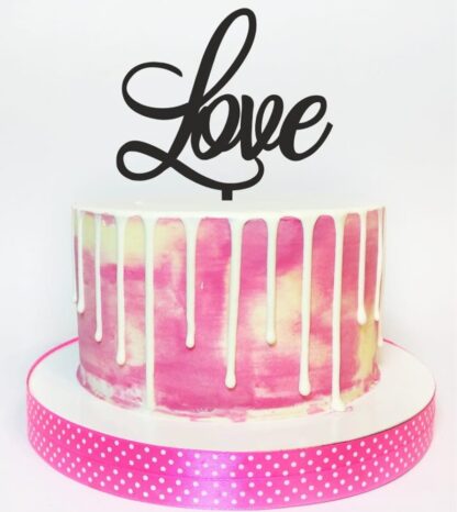 Topper na tort - Miniowe Formy - Mini Love 3 Srebrny Lustro