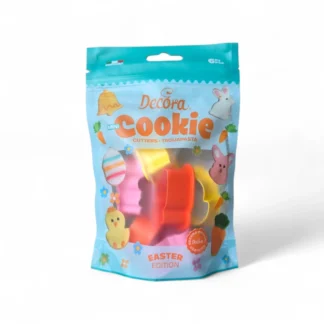 Foremki Mini Wielkanocne - zestaw 6 szt. (Króliczek, Kurczaczek, Jajko, Dzwonek, Głowa Króliczka, Marchewka) - Decora