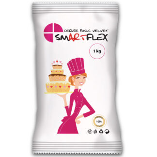 Masa cukrowa/lukier plastyczny Smartflex Velvet - Cerise Pink/różowa - 1 kg- smak waniliowy