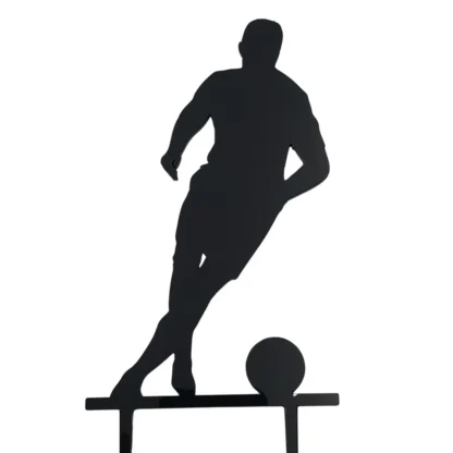 Topper Piłkarz 15 x 8,9 cm - Czarny - Miniowe Formy
