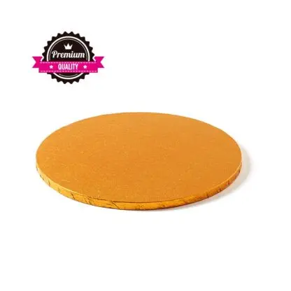 Podkład pod tort okrągły Pomarańczowy Ø 25 cm, h 1,2 cm Decora