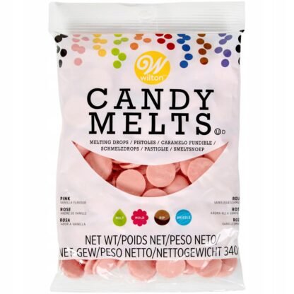 Candy Melts Pastylki  Różowe do Polewy, Cakepops 340 g - Wilton