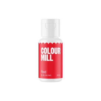 Jadalny barwnik olejowy do mas tłustych Colour Mill bez E171 - Red 20 ml