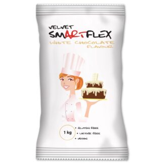 Masa cukrowa/lukier plastyczny Smartflex Velvet - biała - 1 kg - smak biała czekolada