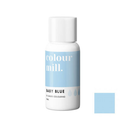 Jadalny barwnik olejowy do mas tłustych Colour Mill - Baby Blue, Jasny Niebieski 20 ml