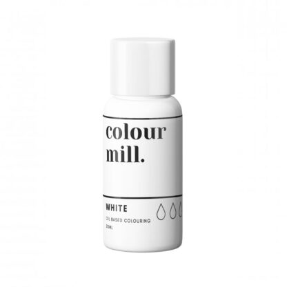 Jadalny barwnik olejowy do mas tłustych Colour Mill - White, Biały 20 ml