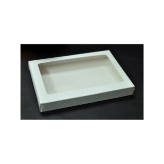 Pudełko na pierniczki z okienkiem - Białe - 15x21x2 cm