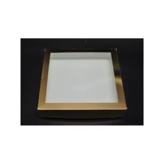 Pudełko na pierniczki z okienkiem - Złote - 25x25x4 cm