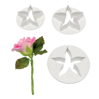 Wykrawaczki, Foremki Płatki Róży Duże - zestaw 3 szt. - PME