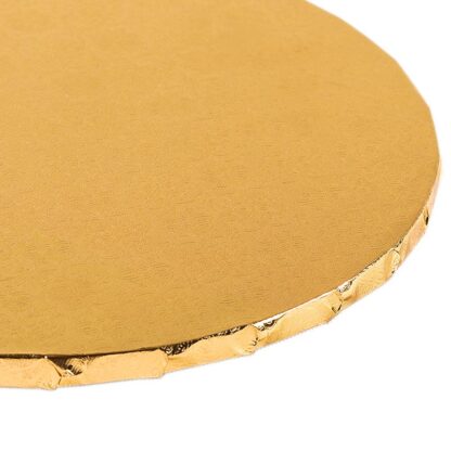 Gruby, sztywny podkład pod tort, ciasto okrągły - Złoty, grubość: 1 cm - Podkłady Cukiernicze Julita